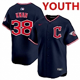 Youth Cleveland Guardians #38 Steven Kwan Navy 2025 Alternate Limited Stitched Baseball Jersey Dzhi,baseball caps,new era cap wholesale,wholesale hats