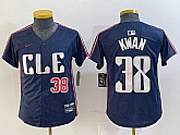 Youth Cleveland Guardians #38 Steven Kwan Navy 2024 City Connect Limited Stitched Baseball Jerseys,baseball caps,new era cap wholesale,wholesale hats