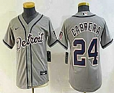 Youth Detroit Tigers #24 Miguel Cabrera Grey Cool Base Stitched Jersey,baseball caps,new era cap wholesale,wholesale hats