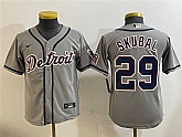 Youth Detroit Tigers #29 Tarik Skubal Gray Cool Base Stitched Baseball Jersey,baseball caps,new era cap wholesale,wholesale hats