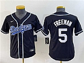 Youth Los Angeles Dodgers #5 Freddie Freeman Black Stitched Baseball Jersey,baseball caps,new era cap wholesale,wholesale hats