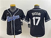Youth Los Angeles Dodgers #17 Shohei Ohtani Black Stitched Baseball Jersey,baseball caps,new era cap wholesale,wholesale hats