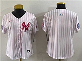 Youth New York Yankees Blank White Pink Pinstripe Limited Stitched Baseball Jersey,baseball caps,new era cap wholesale,wholesale hats