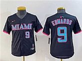 Youth Miami Marlins #9 Xavier Edwards Black 2025 City Connect Limited Stitched Jersey,baseball caps,new era cap wholesale,wholesale hats
