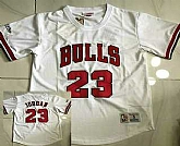 Men's Chicago Bulls #23 Michael Jordan White Short Sleeved AU Throwback  Baseball Jersey,baseball caps,new era cap wholesale,wholesale hats