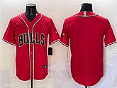 Men's Chicago Bulls Blank Red Cool Base Stitched Baseball Jersey,baseball caps,new era cap wholesale,wholesale hats