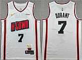 Men's Houston Rockets #7 Kevin Durant White 2024-25 City Edition Stitched Jersey,baseball caps,new era cap wholesale,wholesale hats