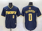 Men's Indiana Pacers #0 Tyrese Haliburton Navy 2025 Finals Vapor Stitched Baseball Jersey,baseball caps,new era cap wholesale,wholesale hats