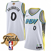 Men's Indiana Pacers #0 Tyrese Haliburton White 2025 Finals City Edition Stitched Jersey Dzhi,baseball caps,new era cap wholesale,wholesale hats