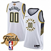 Men's Indiana Pacers #00 Bennedict Mathurin White 2025 Finals Association Edition Stitched Jersey Dzhi,baseball caps,new era cap wholesale,wholesale hats