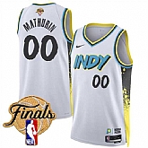 Men's Indiana Pacers #00 Bennedict Mathurin White 2024-25 City Edition Stitched Jersey Dzhi,baseball caps,new era cap wholesale,wholesale hats