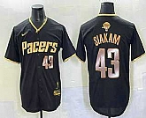 Men's Indiana Pacers #43 Pascal Siakam Black Gold 2025 Finals Vapor Stitched Baseball Jersey,baseball caps,new era cap wholesale,wholesale hats