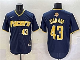 Men's Indiana Pacers #43 Pascal Siakam Navy 2025 Finals Vapor Stitched Baseball Jersey,baseball caps,new era cap wholesale,wholesale hats