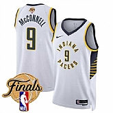 Men's Indiana Pacers #9 T.J. McConnell White 2025 Finals Association Edition Stitched Jersey Dzhi,baseball caps,new era cap wholesale,wholesale hats