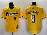 Men's Indiana Pacers #9 T.J. McConnell Yellow 2025 Finals Vapor Stitched Baseball Jersey,baseball caps,new era cap wholesale,wholesale hats