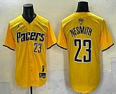 Men's Indiana Pacers #23 Aaron Nesmith Yellow 2025 Finals Vapor Stitched Baseball Jersey,baseball caps,new era cap wholesale,wholesale hats