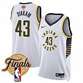 Men's Indiana Pacers #43 Pascal Siakam White 2025 Finals Association Edition Stitched Jersey Dzhi,baseball caps,new era cap wholesale,wholesale hats