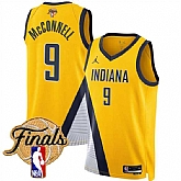 Men's Indiana Pacers #9 T.J. McConnell Yellow 2025 Finals Statement Edition Stitched Jersey Dzhi,baseball caps,new era cap wholesale,wholesale hats