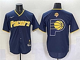 Men's Indiana Pacers Team Big Logo Navy 2025 Finals Vapor Stitched Baseball Jersey,baseball caps,new era cap wholesale,wholesale hats
