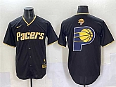 Men's Indiana Pacers Team Big Logo Black Gold 2025 Finals Vapor Stitched Baseball Jersey,baseball caps,new era cap wholesale,wholesale hats