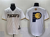 Men's Indiana Pacers Team Big Logo White 2025 Finals Vapor Stitched Baseball Jersey,baseball caps,new era cap wholesale,wholesale hats