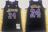 Men's Los Angeles Lakers #24 Kobe Bryant Black Throwback Stitched Basketball Jersey,baseball caps,new era cap wholesale,wholesale hats