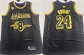 Men's Los Angeles Lakers Front #8 Back #24 Kobe Bryant Black Stitched Basketball Jersey,baseball caps,new era cap wholesale,wholesale hats