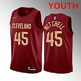 Youth Cleveland Cavaliers #45 Donovan Mitchell Red Stitched Jersey Dzhi,baseball caps,new era cap wholesale,wholesale hats