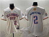 Men's Oklahoma City Thunder #2 Shai Gilgeous-Alexander White 2025 Finals Vapor Stitched Baseball Jersey,baseball caps,new era cap wholesale,wholesale hats