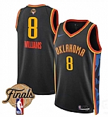 Men's Oklahoma City Thunder #8 Jalen Williams Black 2025 Finals City Edition Stitched Jersey Dzhi,baseball caps,new era cap wholesale,wholesale hats
