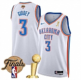 Men's Oklahoma City Thunder #3 Dillon Jones White 2025 Finals Patch And Finals Champions Patch Association Edition Stitched Jersey Dzhi,baseball caps,new era cap wholesale,wholesale hats