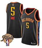 Men's Oklahoma City Thunder #5 Luguentz Dort Black 2024-25 City Edition Stitched Jersey Dzhi,baseball caps,new era cap wholesale,wholesale hats