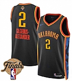 Men's Oklahoma City Thunder #2 Shai Gilgeous-Alexander Black 2025 Finals City Edition Stitched Jersey Dzhi,baseball caps,new era cap wholesale,wholesale hats