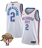 Men's Oklahoma City Thunder #2 Shai Gilgeous-Alexander White 2025 Finals Association Edition Stitched Jersey Dzhi,baseball caps,new era cap wholesale,wholesale hats