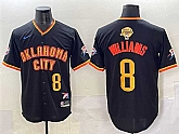 Men's Oklahoma City Thunder #8 Jalen Williams Black 2025 Finals Vapor Stitched Baseball Jersey,baseball caps,new era cap wholesale,wholesale hats