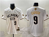 Men's Oklahoma City Thunder #9 Alex Caruso White Gold 2025 Finals Vapor Stitched Baseball Jersey,baseball caps,new era cap wholesale,wholesale hats