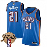 Men's Oklahoma City Thunder #21 Aaron Wiggins Blue 2025 Icon Edition Stitched Jersey Dzhi,baseball caps,new era cap wholesale,wholesale hats