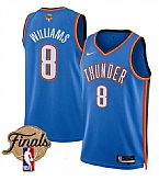 Men's Oklahoma City Thunder #8 Jalen Williams Blue 2025 Finals Icon Edition Stitched Jersey Dzhi,baseball caps,new era cap wholesale,wholesale hats