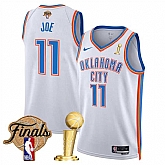 Men's Oklahoma City Thunder #11 Isaiah Joe White 2025 Finals Patch And Finals Champions Patch Association Edition Stitched Jersey Dzhi,baseball caps,new era cap wholesale,wholesale hats