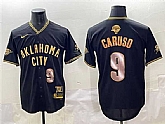 Men's Oklahoma City Thunder #9 Alex Caruso Black Gold 2025 Finals Vapor Stitched Baseball Jersey,baseball caps,new era cap wholesale,wholesale hats