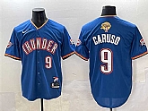 Men's Oklahoma City Thunder #9 Alex Caruso Blue 2025 Finals Vapor Stitched Baseball Jersey,baseball caps,new era cap wholesale,wholesale hats