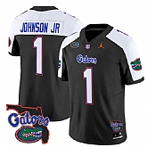 Men's Florida Gators #1 Montrell Johnson Jr. Black Alternate 2024 F.U.S.E. Florida Patch Vapor Limited Stitched Football Jersey Dzhi,baseball caps,new era cap wholesale,wholesale hats