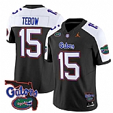 Men's Florida Gators #15 Tim Tebow Black Alternate 2024 F.U.S.E. Florida Patch Vapor Limited Stitched Football Jersey Dzhi,baseball caps,new era cap wholesale,wholesale hats