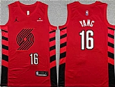 Men's Portland Trail Blazers #16 Yang Hansen Red Statement Edition Stitched Basketball Jersey,baseball caps,new era cap wholesale,wholesale hats