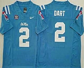 Men's Ole Miss Rebels #2 Jaxson Dart Light Blue 2025 FUSE College Football Jersey,baseball caps,new era cap wholesale,wholesale hats