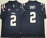 Men's Ole Miss Rebels #2 Jaxson Dart Navy Blue 2025 FUSE College Football Jersey,baseball caps,new era cap wholesale,wholesale hats