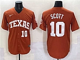 Men's Texas Longhorns #10 Mia Scott Orange SEC Patch Stitched Jersey,baseball caps,new era cap wholesale,wholesale hats