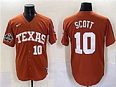 Men's Texas Longhorns #10 Mia Scott Orange 2025 World Series & SEC Patch Stitched Jersey,baseball caps,new era cap wholesale,wholesale hats