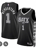 Men's San Antonio Spurs #1 Victor Wembanyama Black 2025 Statement Edition Stitched Jersey Dzhi,baseball caps,new era cap wholesale,wholesale hats