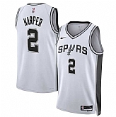 Men's San Antonio Spurs #2 Dylan Harper White 2025 Draft Association Edition Stitched Jersey Dzhi,baseball caps,new era cap wholesale,wholesale hats